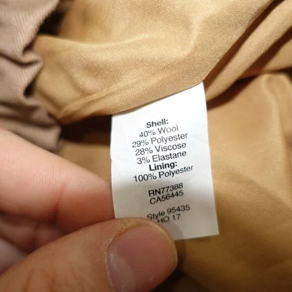 J. Crew Women's Wool Blend Sidewalk Mini Skirt Size 00 NWT Tan Brown Style 95435 - Picture 4 of 4